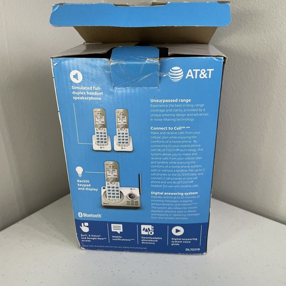 INCOMPLETE New AT&T DL72319 3-Handset Cordless Phones Answering System Bluetooth - Picture 6 of 6